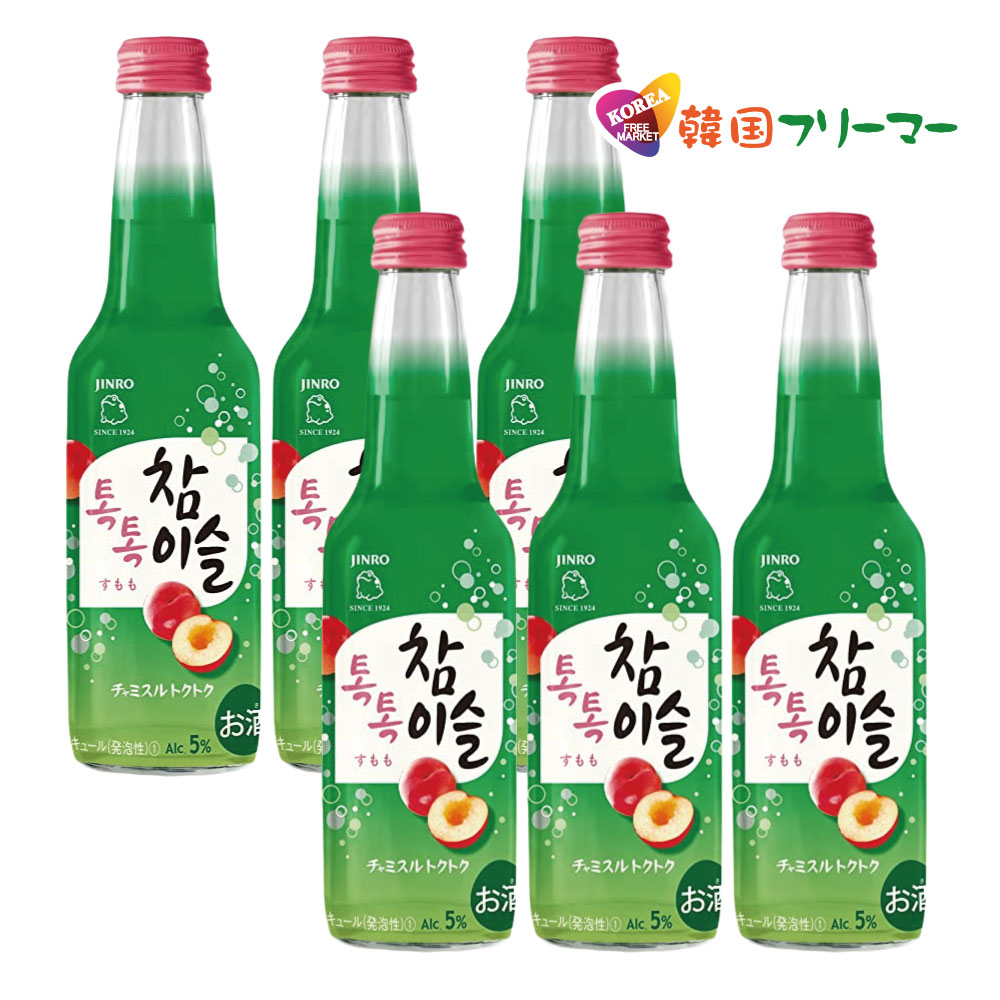 楽天韓国フリーマー眞露 JINRO チャミスルトクトク すもも味 275ml×6本 　韓国食品/韓国食材/お酒/焼酎/韓国焼酎/韓国お酒】 韓国酒/キムチ/お米/チヂミ/父/洋酒/美味しい/韓国焼酎/安い/一番/焼肉/焼酎 ハーブ酒 伝統酒 トクトク ソーダ