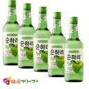 楽天韓国フリーマースナリ チヨウムチョロム アップル 360ml 5本 しーうぉん/キムチ/お米/チヂミ/父/洋酒/美味しい/韓国焼酎/安い/一番/焼肉/スンハリ チョウムチョロム