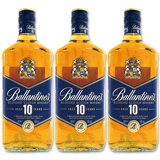 バランタイン 10年 700ml 40% 3本セット ブレンデッド スコッチ ウイスキー 瓶 Ballantine’s 10 Year Old バランタイン 10年 700ml 40% 3本セット ブレンデッド スコッチ ウイスキー 瓶 Ballantine’s 10 Year Old