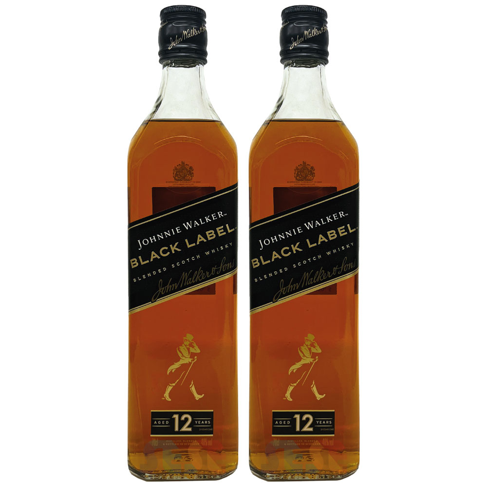 [正規品] ジョニーウォーカー ブラックラベル 12年 700ml 2本セット/ スコットランド ブレンデッドスコッチウイスキー Johnnie Walker Black Label 12 Year Old