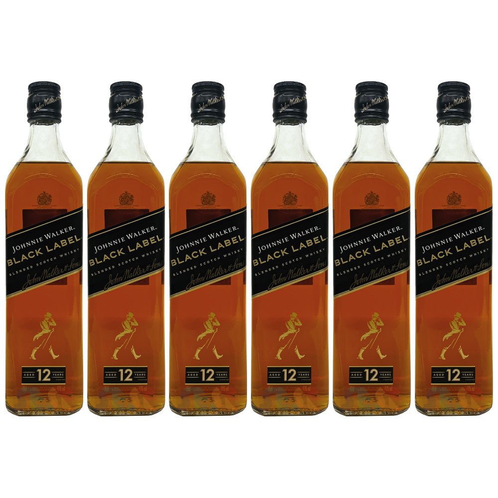 [正規品] ジョニーウォーカー ブラックラベル 12年 700ml　6本セット / スコットランド ブレンデッドスコッチウイスキー Johnnie Walker Black Label 12 Year Old