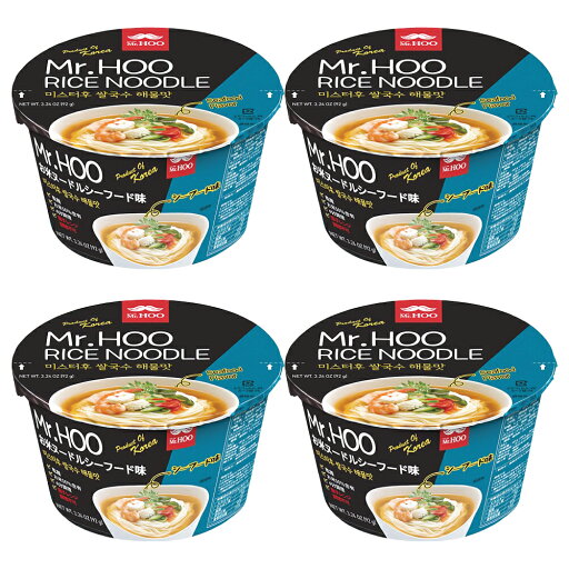 Mr.Hoo お米ヌードル シーフード味 4個セット ミスターフー ライスヌードルカップ麺 ヘルシー 低カロリー 海鮮 ラーメン Mr.Hoo お米ヌードル シーフード味 4個セット ミスターフー ライスヌードルカップ麺 ヘルシー 低カロリー 海鮮 ラーメン