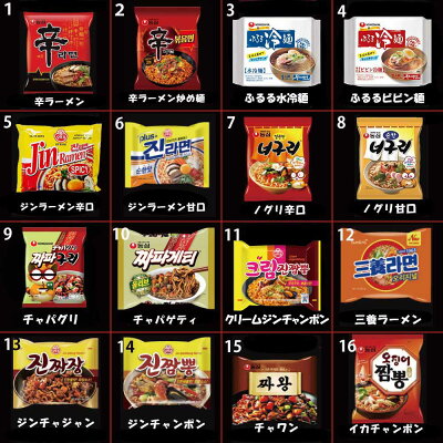 韓国フリーマー 【送料無料】韓国人気ラーメン40種から 5個4種類 選べるラーメン20個セット!! クリームカルボ ブルダック炒め麵 カルボブルダック炒め 画像2