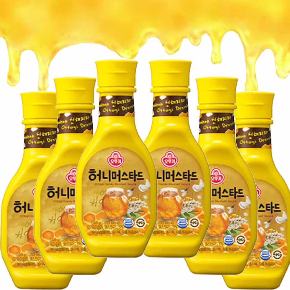 オトギ　ハニー マスタード ソース 265g X 6本　韓国ソース マスタード カラシ シロガラシ 韓国食品 韓国食材 チキンソース 調味用 ハニーマスタード オットギ ハニーマスタード 韓国 ハニーマスタードソース ソース オットギ  ハニーマスタード 韓国食品