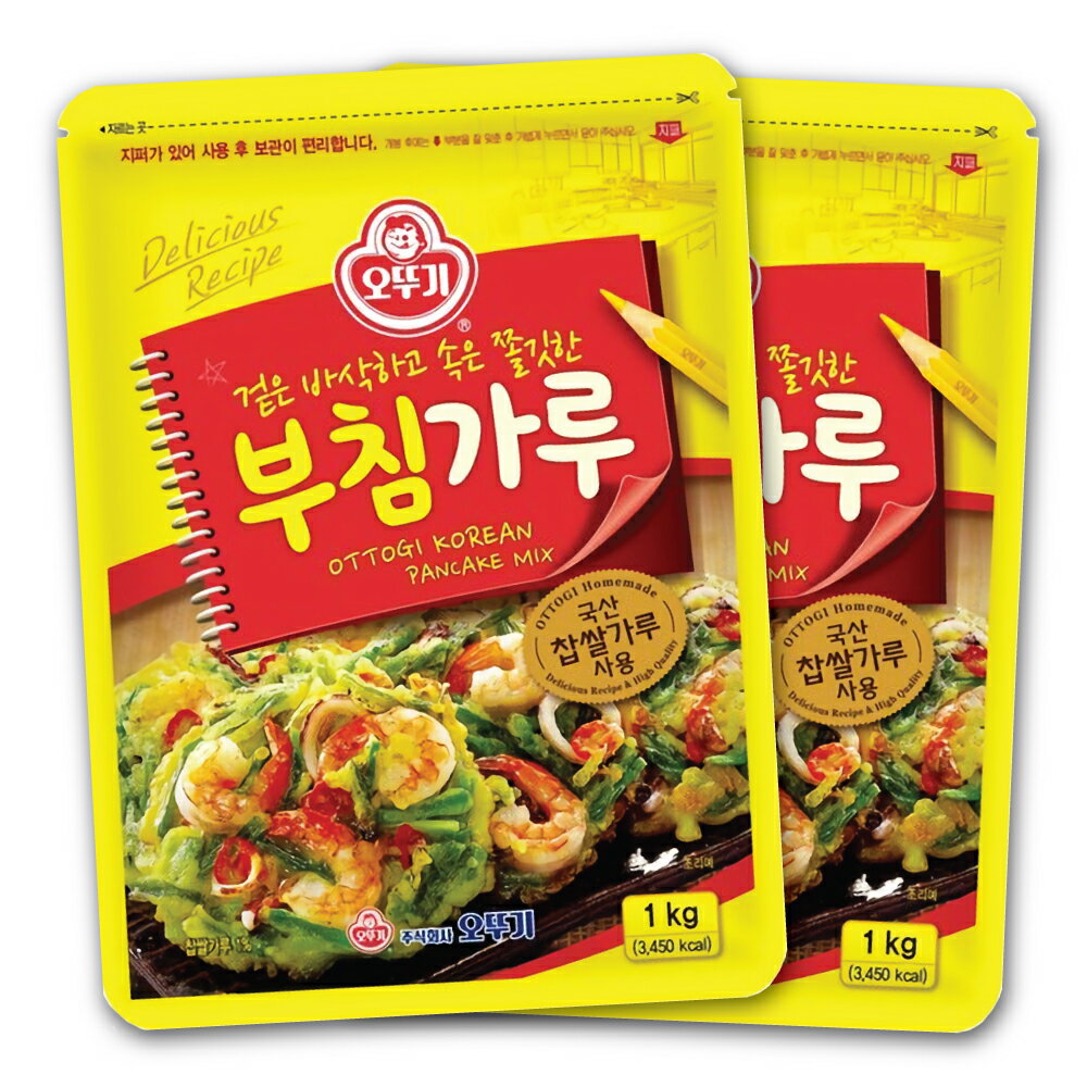 オトギ チヂミ粉 2kg(1kgx2袋)セット　韓国食品　韓国 韓国チヂミ チヂミ ジョン/韓国風お好み焼き/韓国料理/ジジミ/韓国式お好み焼き/焼肉/韓国食材/調味料/小麦粉/麦粉 オトゥギ チヂミ粉 オットギ