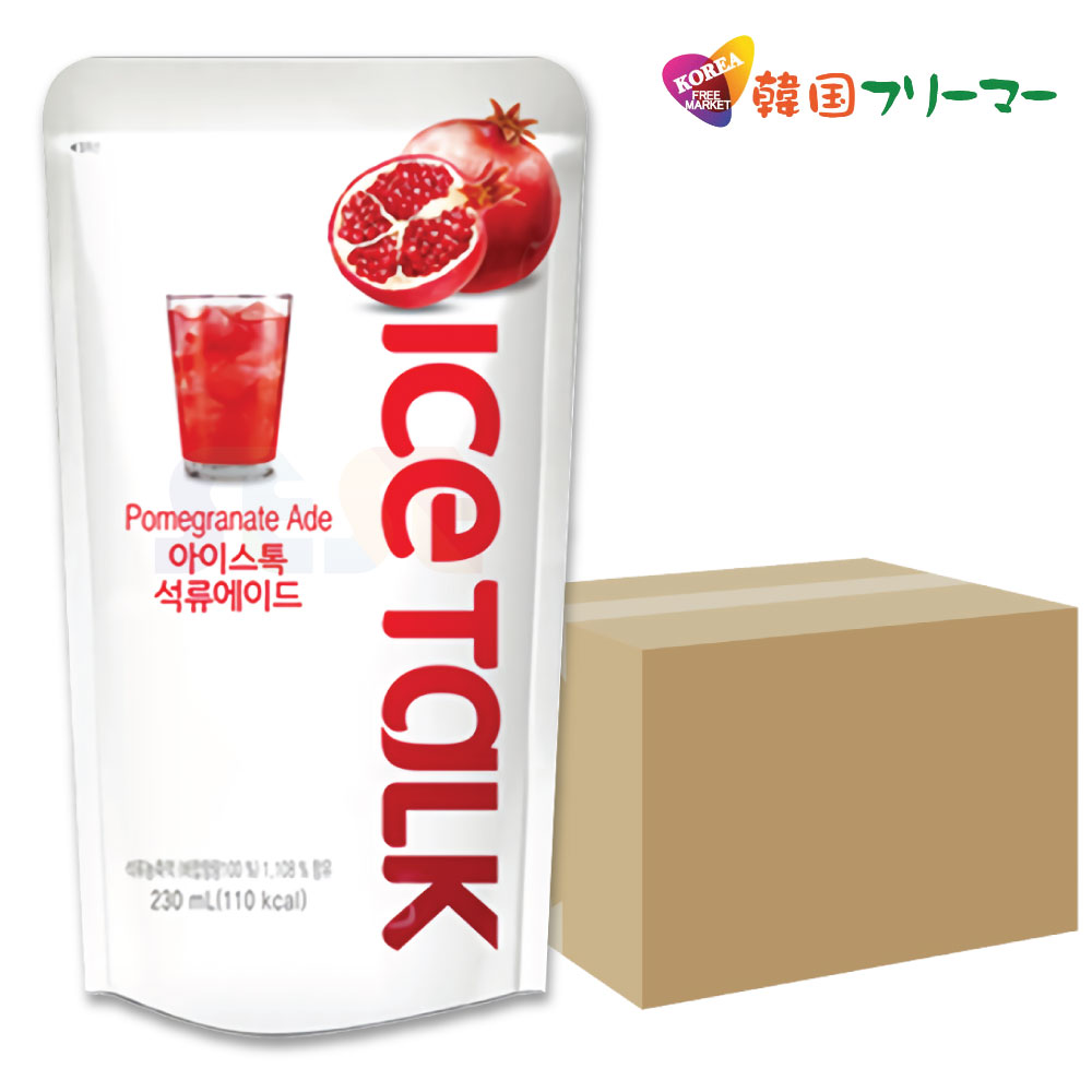 ザクロジュース ICETALK ザクロエード 230ml アイストーク 10個セット 　キウィエード, ピーチアイスティー, ブルーレモンエード, マスカットエード, ザクロエード, マンゴーエード / パウチドリンク/韓国飲料/韓国ジュース/韓国飲み物/ジュース