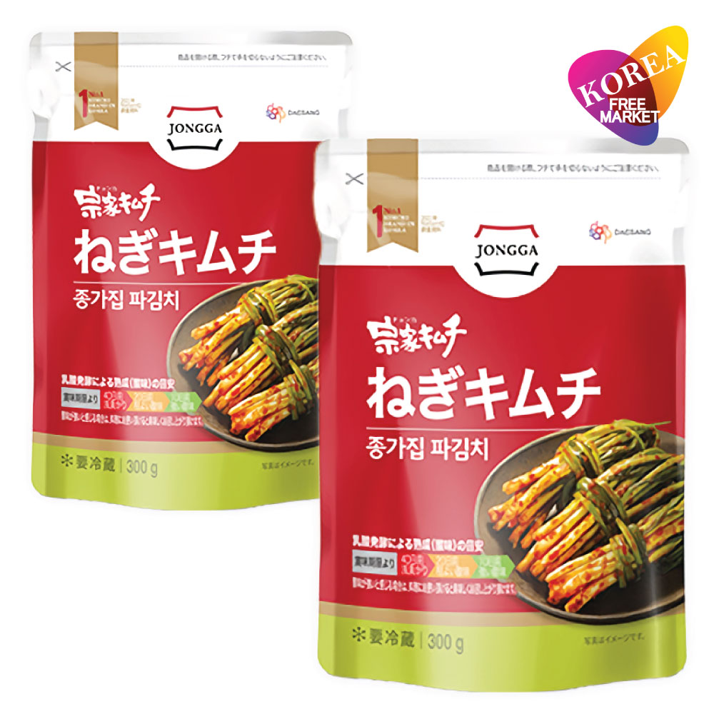 冷蔵便 宗家 ネギキムチ 300g × 2袋セット キムチ ジョンガ 白菜キムチ 韓国キムチ 白菜 宗家 おかず キムチ/ 韓国キムチ/韓国 キムチ/宗家 キムチ/キムチ 韓国/韓国食品/輸入食品/輸入食材/韓国料理/韓国食材/韓国キムチ/キムチ/おかず/漬物/宗家/じょんが/チョンガ