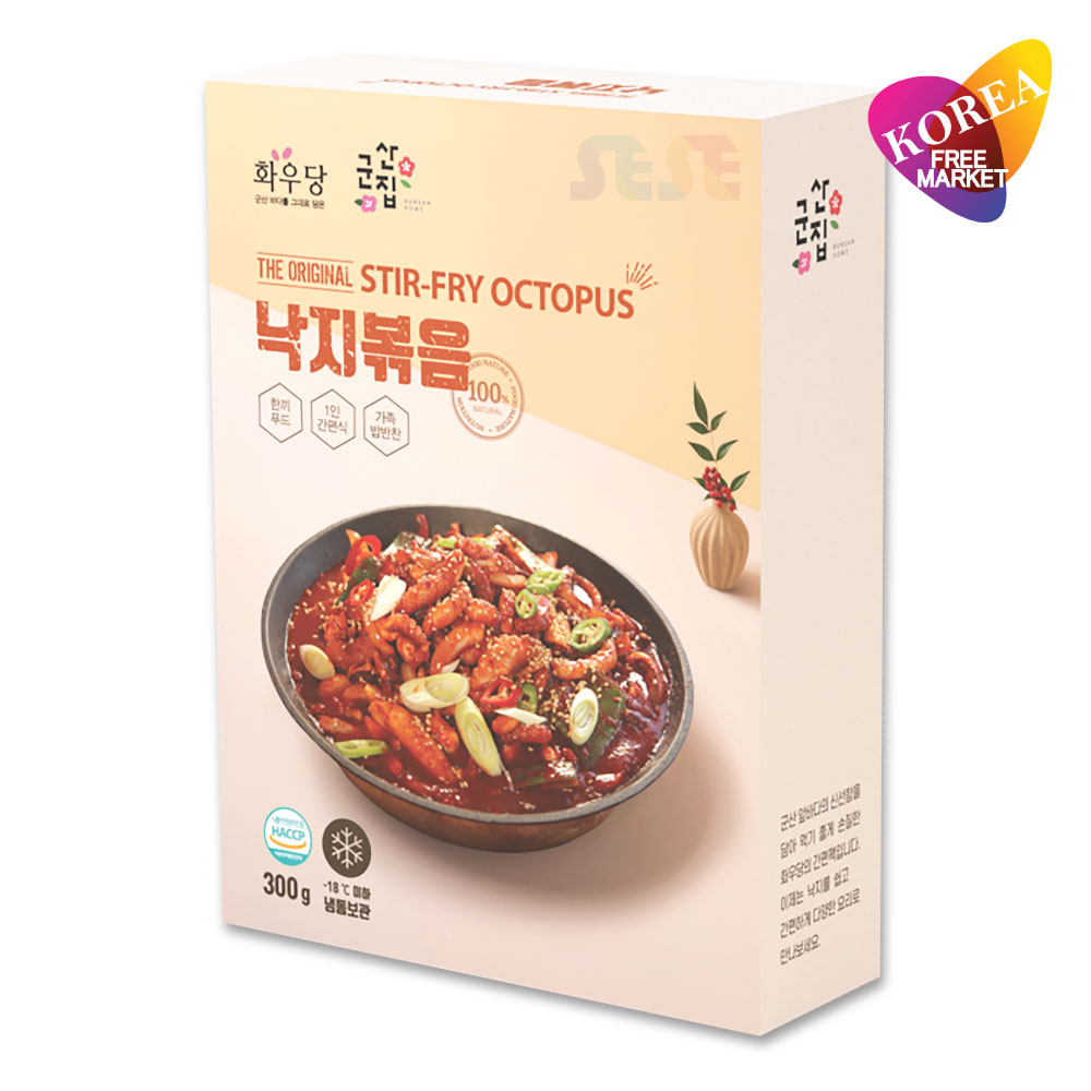 冷凍 ファウダン タコ炒め 300g 5個セット / 韓国料理 キャンピング 辛口 チュクミ ナクチポックン たこの辛炒め
