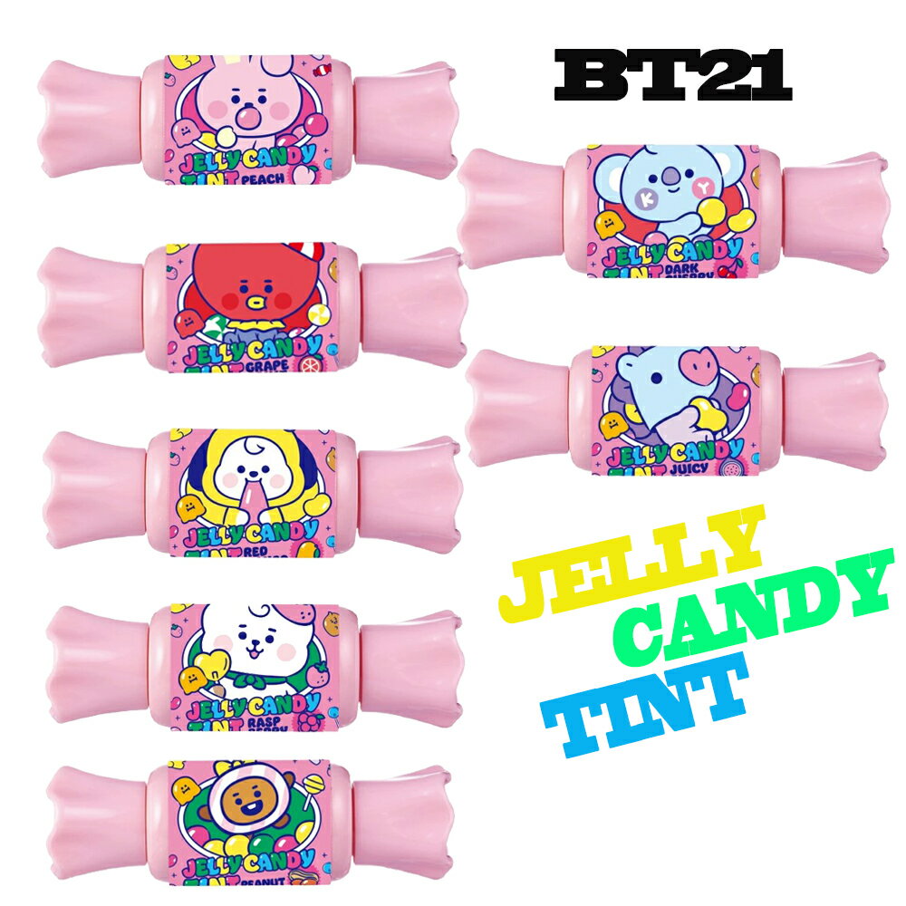 ・商品名：BT21 JELLY CANDY TINT ・製造国：韓国 ・サイズ：W 75xD 25×H 25(mm) ・発売元：株式会社ソロモン商事