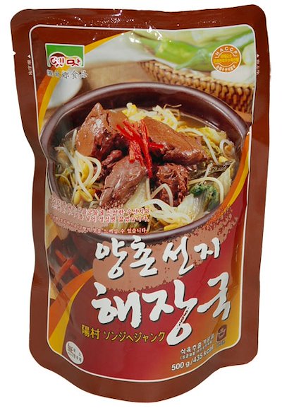 故郷　ソンジヘジャン　スープ　500g　韓国食品　韓国料理/韓国食材/韓国スープ/冬/スープ/即席食品/レトルト食品/インスタント食品/簡単料理/コムタン/ゴムタン