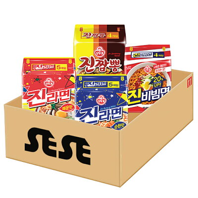 韓国フリーマー オットギ 選りすぐり ジンジンビチャン 4種セット (ジンラーメン甘口5個+ジンラーメン辛口5個+ジンビビン麺4個+ジンチャンポン4個) 韓国ラーメン