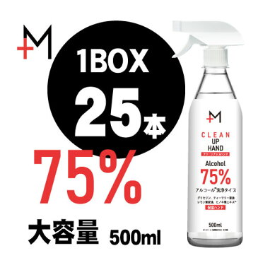 【在庫あり/送料無料】ハンドスプレー アルコール度数75% 500mlx25本1BOX