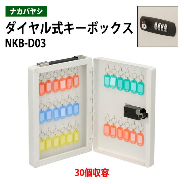 キーケース ナカバヤシ NKB-D03 30個収容 W22.3×D7.5×H32.7cm キーボックス ダイヤル式