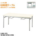 社員食堂テーブル 4人用 椅子を浮かして収納 掃除が簡単 E-RSS-1275 幅120x奥行75x高さ70cm 会社 食堂テーブル ダイニングテーブル 休憩室 会議室 学校 学生寮 社員寮 工場 会社 食堂テーブル