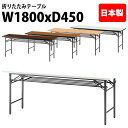 会議用テーブル 折りたたみ 軽量 会議テーブル 長机 長テーブル 軽い TS-1845 幅180x奥行45x高さ70cm ソフトエッジ 棚付 パネルなし 自治会 公民館 集会所 神社 寺院 休憩室 店舗