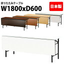 会議用テーブル 折りたたみ 軽量 会議テーブル 長机 長テーブル 軽い TS-1860PN サイズ 幅180x奥行60x高さ70cm ソフトエッジ 棚なし パネル付 公民館 神社 寺院 休憩室 店舗 1800 600 700
