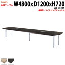 【3万円以上1000円クーポン】 会議用テーブル オフィステーブル 会議テーブル おしゃれ ミーティングテーブル 会議室テーブル LSD-4812RW 幅480x奥行120x高さ72cm 楕円型 配線ボックス 大型 長机 会議机 フリーアドレスデスク 事務机 事務所