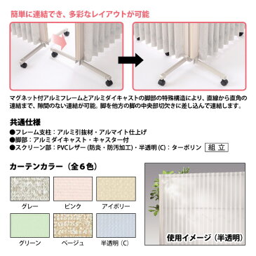 病院用衝立 AX-196 W35〜195xD47xH165cm 折畳み式 アコーディオンタイプ 【送料無料(北海道 沖縄 離島を除く)】 メディカルスクリーン ついたて スクリーン 間仕切り 病院 医院 TOKIO