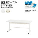 社員食堂テーブル 4人用 椅子を浮かして収納 掃除が簡単 DT-TW1575 W150xD75xH70cm 椅子4脚収納タイプ 会社 食堂テーブル ダイニングテーブル 休憩室 会議室 学校 学生寮 社員寮 工場 会社 食堂テーブル