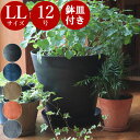 \【 鉢&受け皿 セット 】/ アートストーン 【 LL サイズ 】植木鉢 おしゃれ 大型 プラスチック かわいい ナチュラル 室内 軽い 観葉植物 鉢 プランター 屋外 軽量 アマブロ amabro artstone ガーデニング用品 12号 13号 受け皿付 陶器風 【 鉢 & 受け皿 セット】