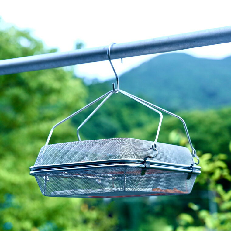 干しかご ヨシカワ ステンレス 干しかご2段 角型 日本製 燕三条 2段 二段 干し網 干しネット 干しカゴ ..