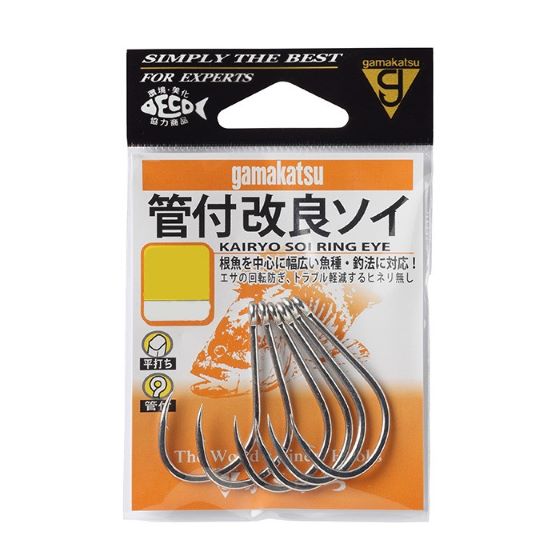樂天商城 - がまかつ　管付改良ソイ　銀（10袋）