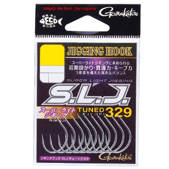 S.L.J.のパイオニア中村豪監修、スーパーライトジギング専用設計！ S.L.J.に求められる、初期掛かり、貫通力、キープ力を融合させた高次元バランス設計。 ワーム329をベースにフックプロスタッフ中村豪とタッグを組みゼロベースから設計をスタート。 中村豪の感性と、Gamakatsu釣鈎製造技術の融合により生み出されたスーパーライトジギング専用フック。 商品仕様詳細はメーカーHPをご参照願います。