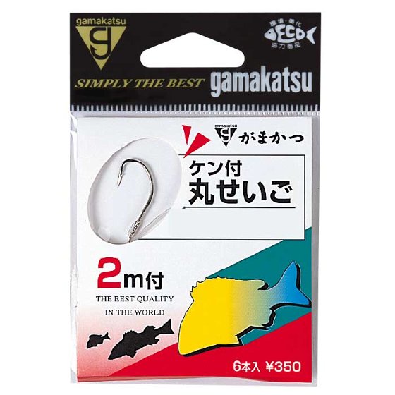 樂天商城 - がまかつ　ケン付丸せいご　白　糸付2m（輪巻）　（10袋）