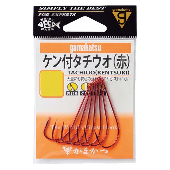 樂天商城 - がまかつ　ケン付タチウオ　赤　1号（10袋）