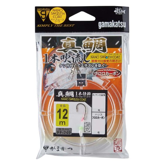 樂天商城 - がまかつ　真鯛吹き流し仕掛　 1本仕掛（12m）　（5袋）