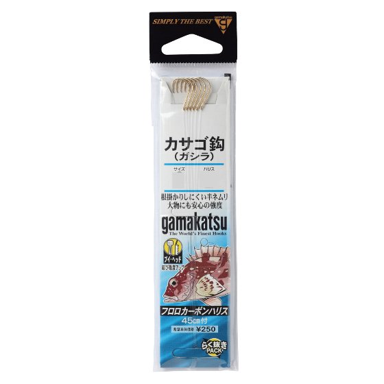 樂天商城 - がまかつ　カサゴ鈎(ガシラ)　糸付　金　9号（10袋）