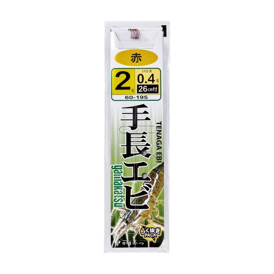 樂天商城 - がまかつ　手長エビ糸付　赤2号（5袋）