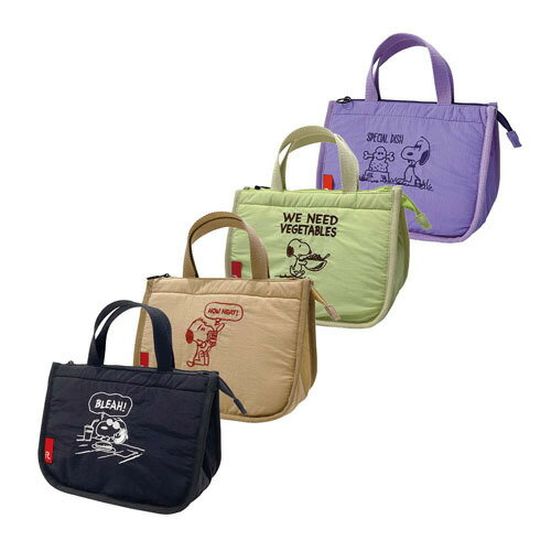 トート PEANUTS 保冷横型バッグ小物入れ エコバッグ 仕切り ポケット 折り畳み 使いやすい 軽い 軽量 スヌーピー トートバッグ ミニトート ミニバッグ カバン 小物入れ 買い物カバン