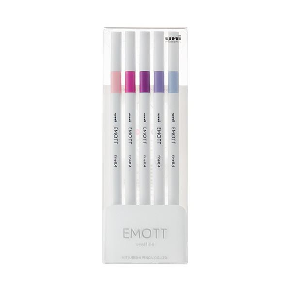 【セット販売】 三菱鉛筆 水性サインペン EMOTT5色セット No.7 フローラルカラー PEMSY5C.NO7 1パック【×10セット】