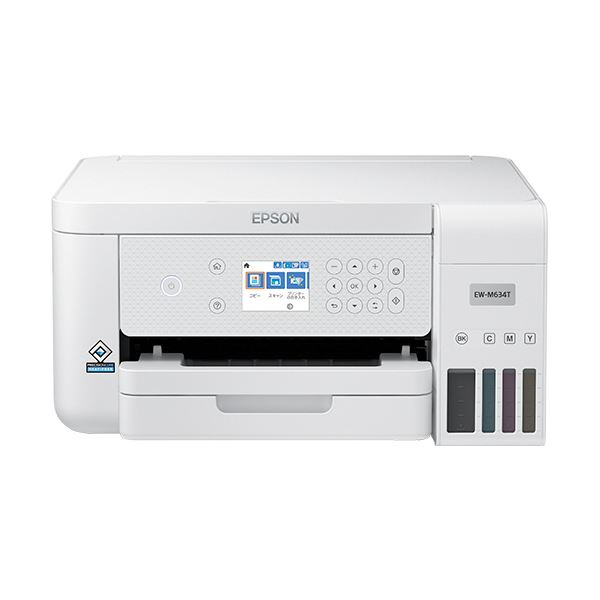 【EPSON メーカー純正品 EPSON 】 エプソン エコタンク搭載 カラーインクジェット複合機 A4 ホワイト EW-M634T 1台