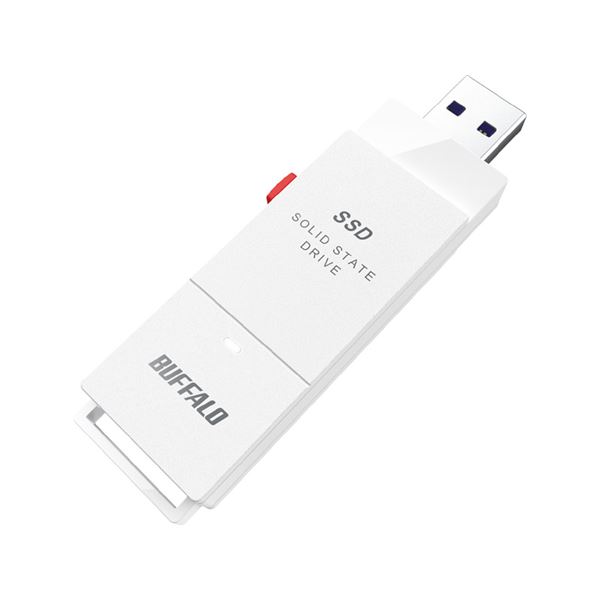 バッファロー PC対応 USB3.2 (Gen2) TV録画 スティック型SSD 500GB ホワイトType-C付属 SSD-SCT500U3-WA