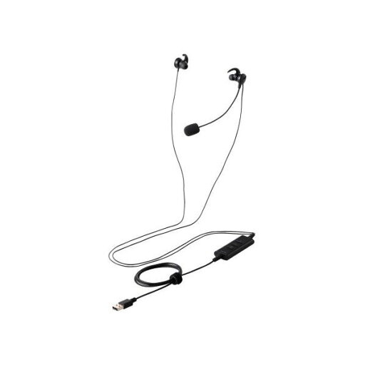 ELECOM エレコム PC機器 カナル型両耳ノイズリダクションヘッドセット HS-EP101UNCBK ELECOM エレコム PC機器 カナル型両耳ノイズリダクションヘッドセット HS-EP101UNCBK
