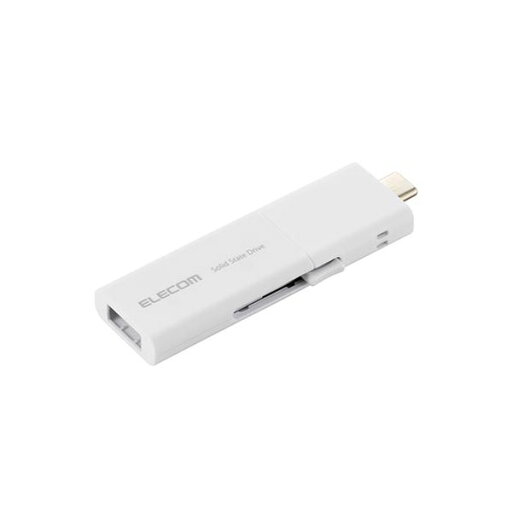 エレコム USB Type-C(TM)/USB-Aコネクター対応外付けポータブルSSD ESD-EWB_Rシリーズ 1TB ホワイト ESD-EWB1000GWHR エレコム USB Type-C(TM)/USB-Aコネクター対応外付けポータブルSSD ESD-EWB_Rシリーズ 1TB ホワイト ESD-EWB1000GWHR