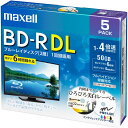 Maxell 録画用 BD-R DL 標準260分 4倍速 ワイドプリンタブルホワイト 5枚パック BRV50WPE.5S