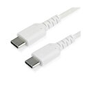 StarTech.com USB-C ケーブル 1m / USB2.0 / 急速充電・データ転送 / 60W / アラミド繊維補強 / オス・オス / ホワイト RUSB2CC1MW 1本(2)