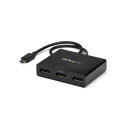 StarTech.com マルチモニターアダプタ MSTハブ 4K USB C (オス)-ディスプレイポート (メス)×3口Windows用 ブラック MSTCDP123DP 1個(2)
