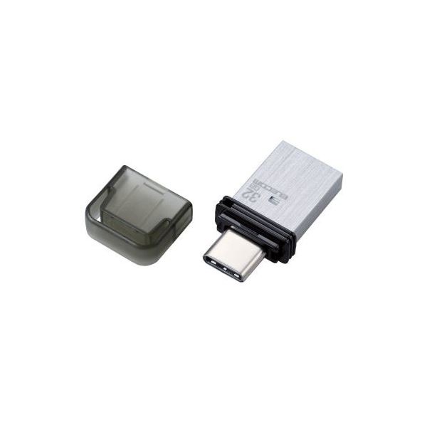 ELECOM エレコム PC機器 キャップ式USB Type-C (TM)メモリ シルバー MF-CAU32032GSV