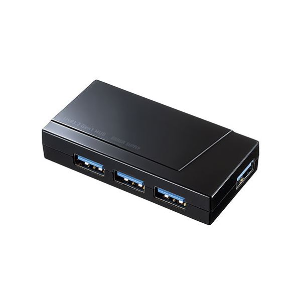 サンワサプライ USB3.2 Gen1 4ポートハブ （4ポート・バスパワー） USB-3H417BKN