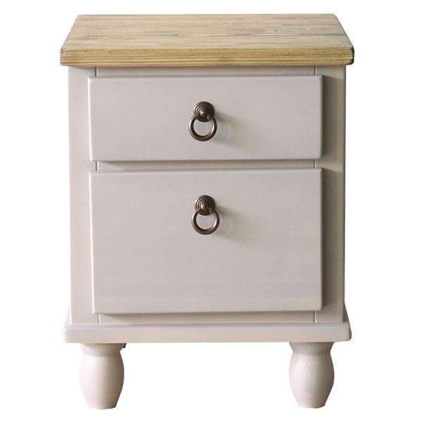 サイドテーブル 約幅36cm グレー 脚付き 引き出し付き ナイトテーブル 収納家具 インテリア家具 ダイニング家具 リビング家具 完成品（メーカー名:大川 平インテリア産業）