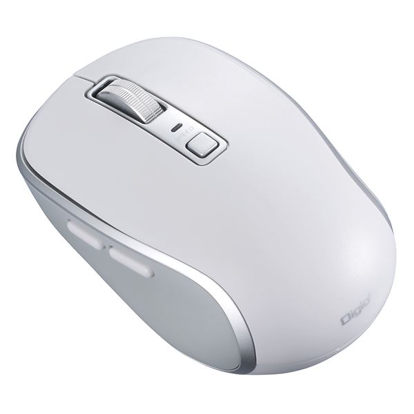 Digio2 Bluetooth 静音マウス 5ボタン / BlueLED [d98] MUS-BKF217W ホワイト