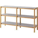 シェルフ 120 ナチュラル (約W123.5×D33.5×H80cm) 組立式