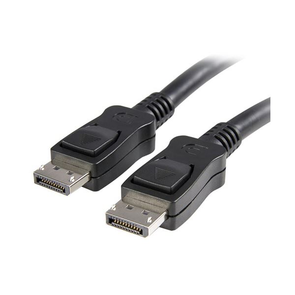 StarTech.com ラッチ付きDisplayPortケーブル ブラック 1m オス / オス 4K対応 DISPL1M1本