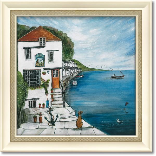 ユーパワー ジョー ・ ラム Gel加工 アートフレーム 「ドッグ アンド アンカー」