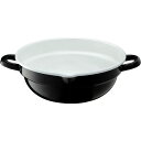 【2個セット お徳用セット】 高木金属工業 ホーロー 天ぷら鍋 24cm ブラック / ホワイト HT-24BW 【お徳用 まとめ買い お買い得 業務用 割引 セット販売】 【 キッチン用品・食器・調理器具 日用雑貨・キッチン用品 キッチン 鍋・フライパン 圧力鍋 】