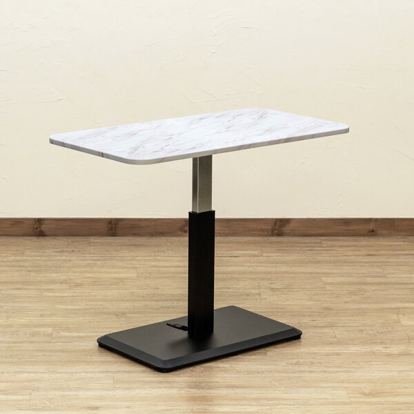 昇降式リビングテーブル 約90×48cm MWH （マーブルホワイト） 組立品 インテリア・収納 家具 インテリア・家具 テーブル テーブル生活用品・インテリア・雑貨 インテリア・家具 テーブル テーブル